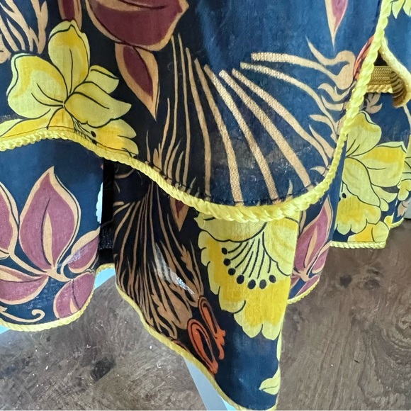 Alexander Luxe Vintage Autumn Floral Tiered Maxi Full Skirt - Picture 7 of 8